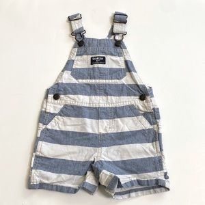 Osh Kosh B’gosh overalls Size 12 months Blue and white stripped